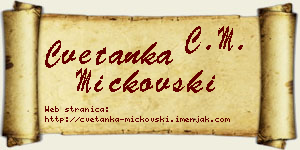 Cvetanka Mickovski vizit kartica